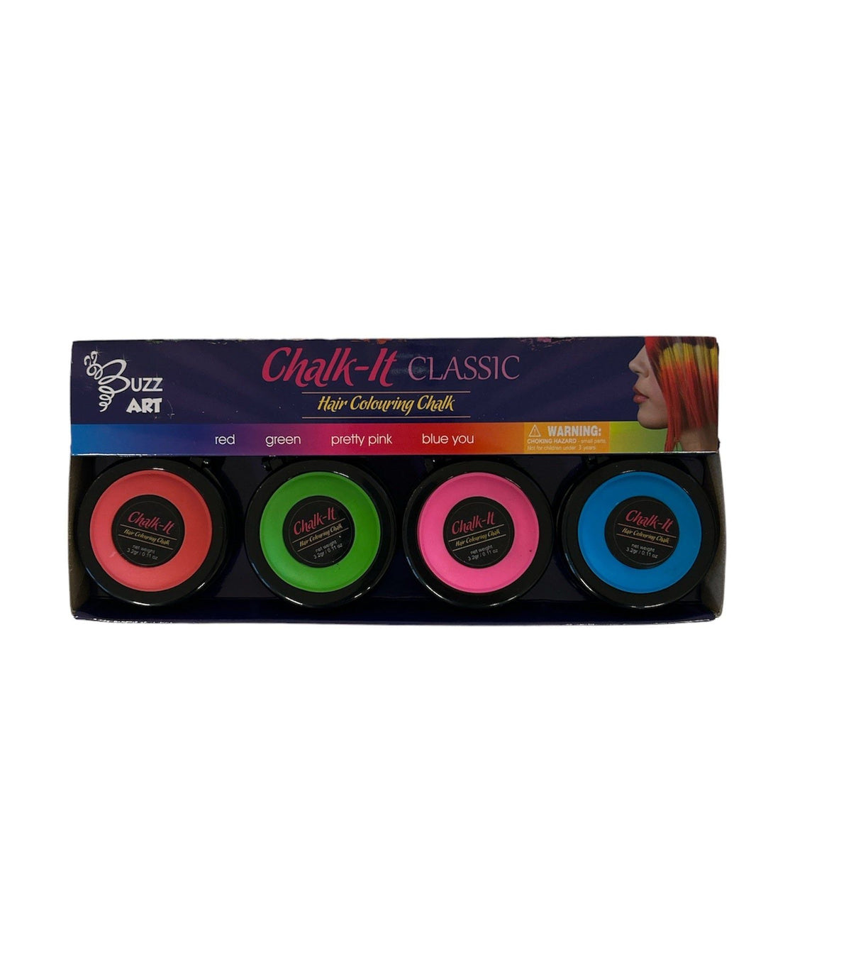 Buzz Art - Tizas de pelo para niños - Colores neón Clásico