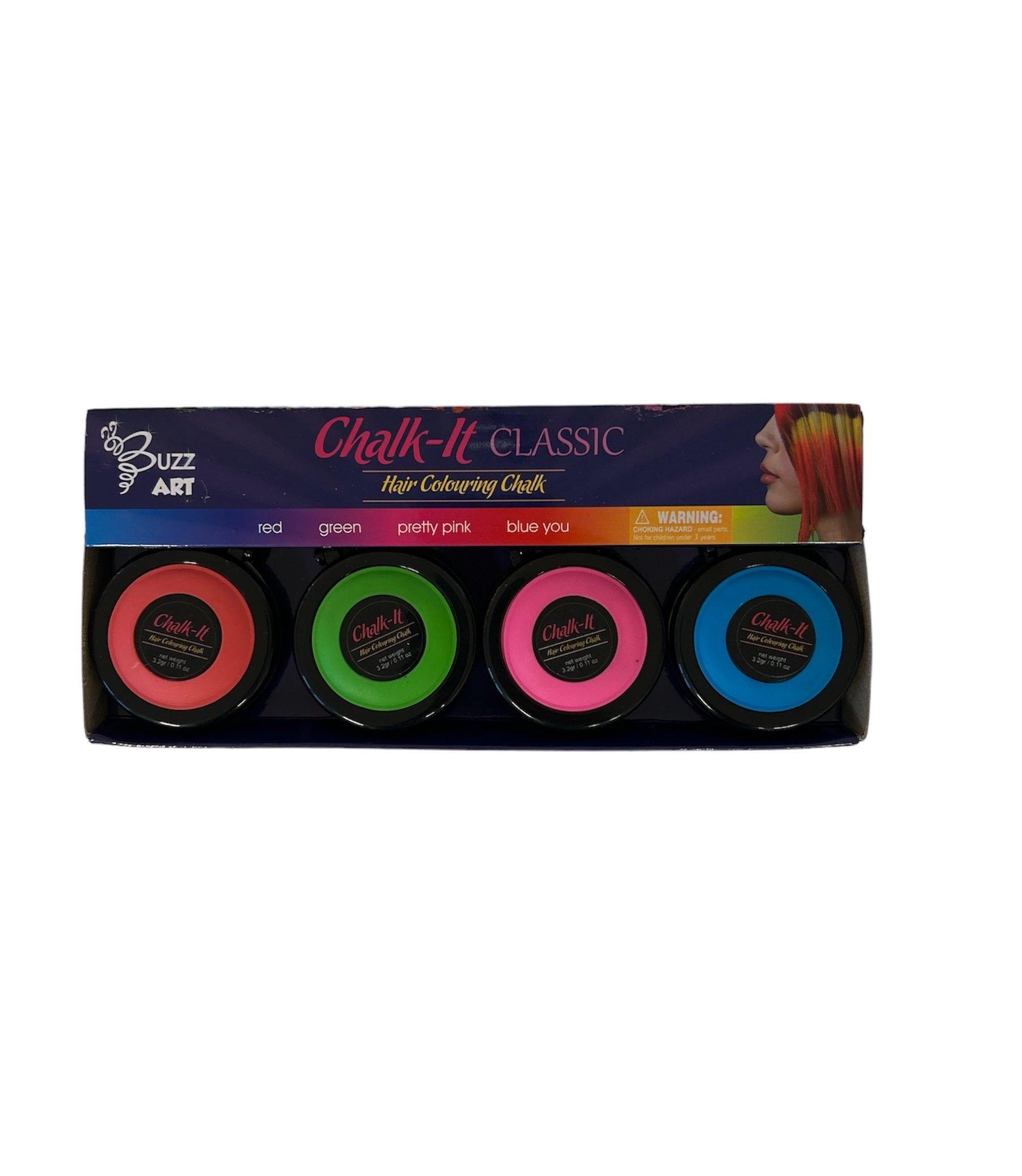 Buzz Art - Tizas de pelo para niños - Colores neón Clásico