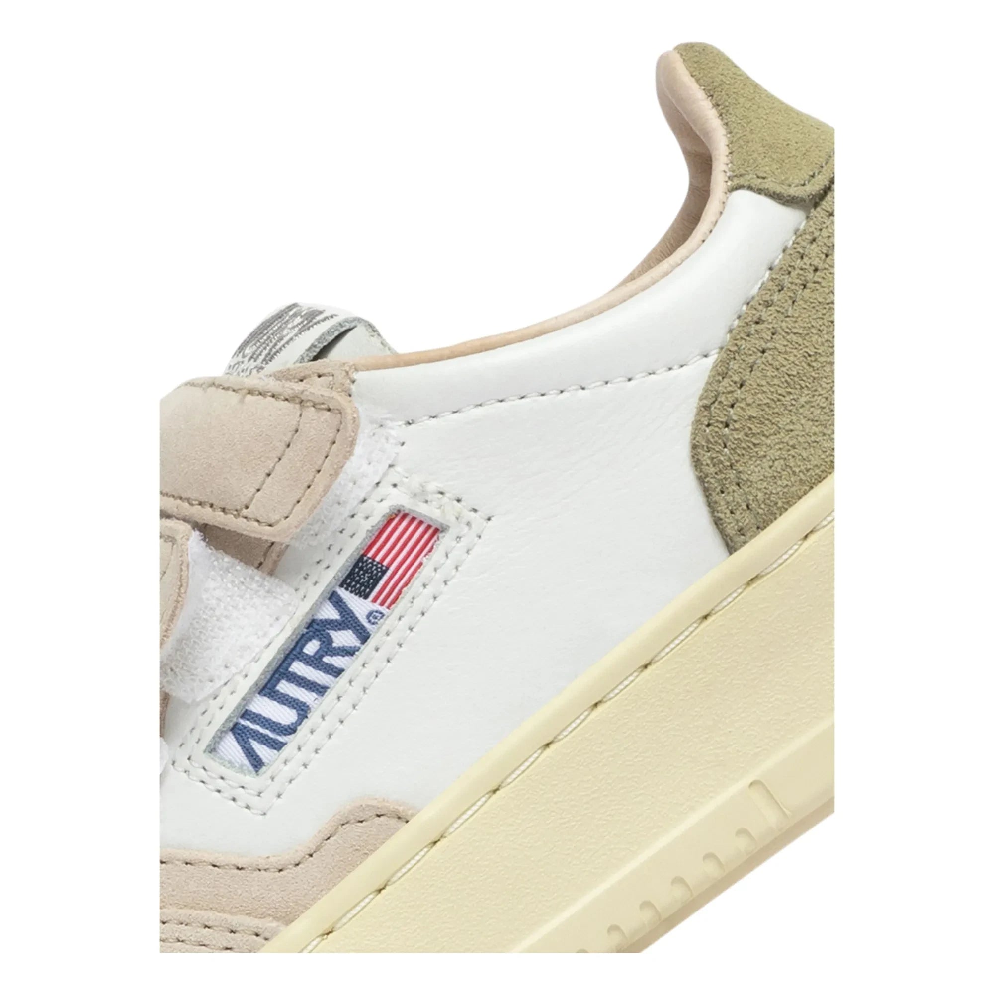 Autry - Zapatillas deportivas bajas de ante tricolor Kidstripes para niños | Caqui claro