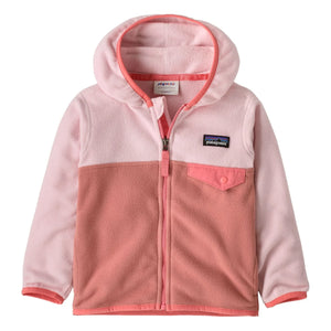 Patagonia - Chaqueta polar Micro D Snap-T de fibra reciclada para bebé | Rosa