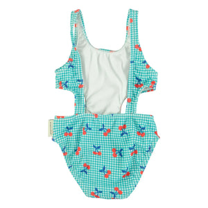Piupiuchick - Bañador de fibra reciclada Cherry | Turquesa