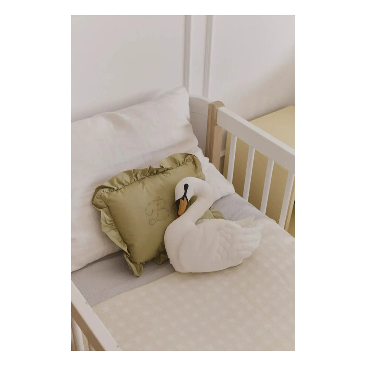 Lorena Canals - Cojín Cisne | Blanco