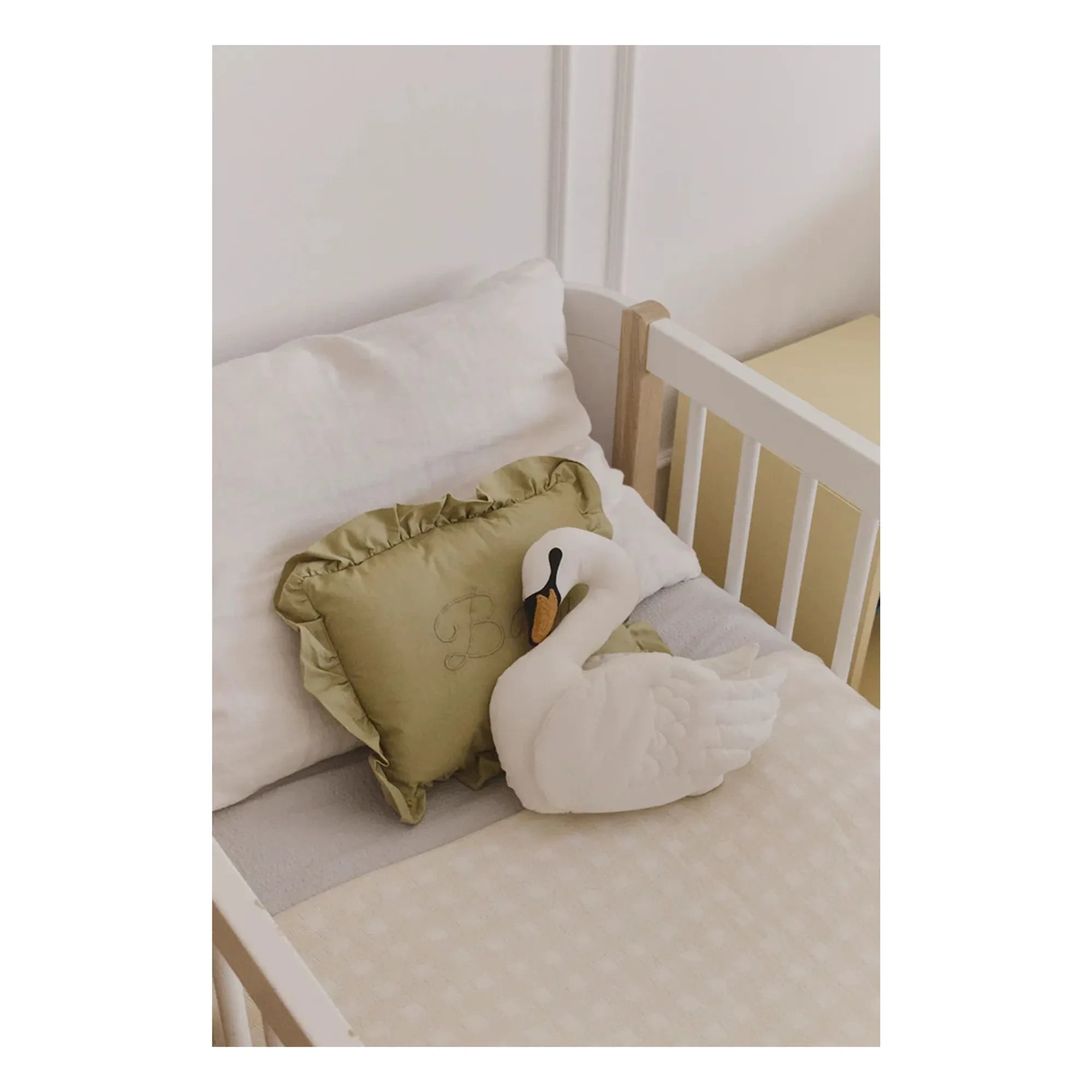 Lorena Canals - Cojín Cisne | Blanco