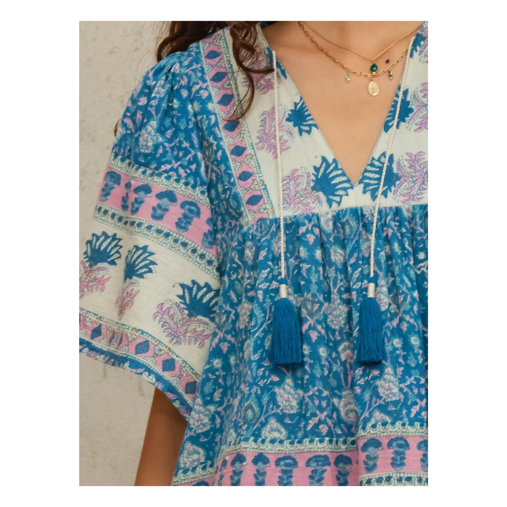 M.A.B.E. - Myla Blusa de algodón | Azul
