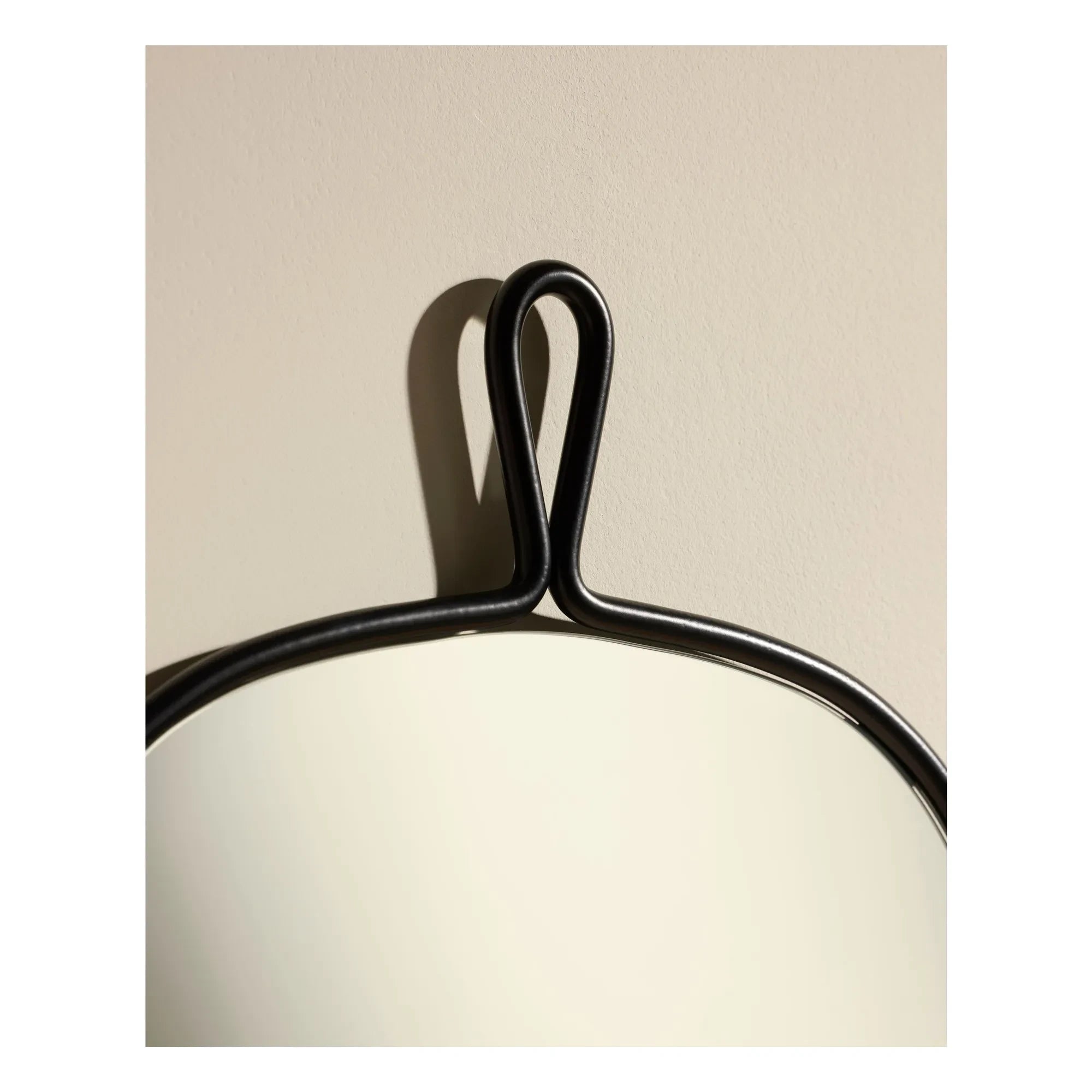 Maison Sarah Lavoine - Espejo Arpège de acero inoxidable cepillado | Negro