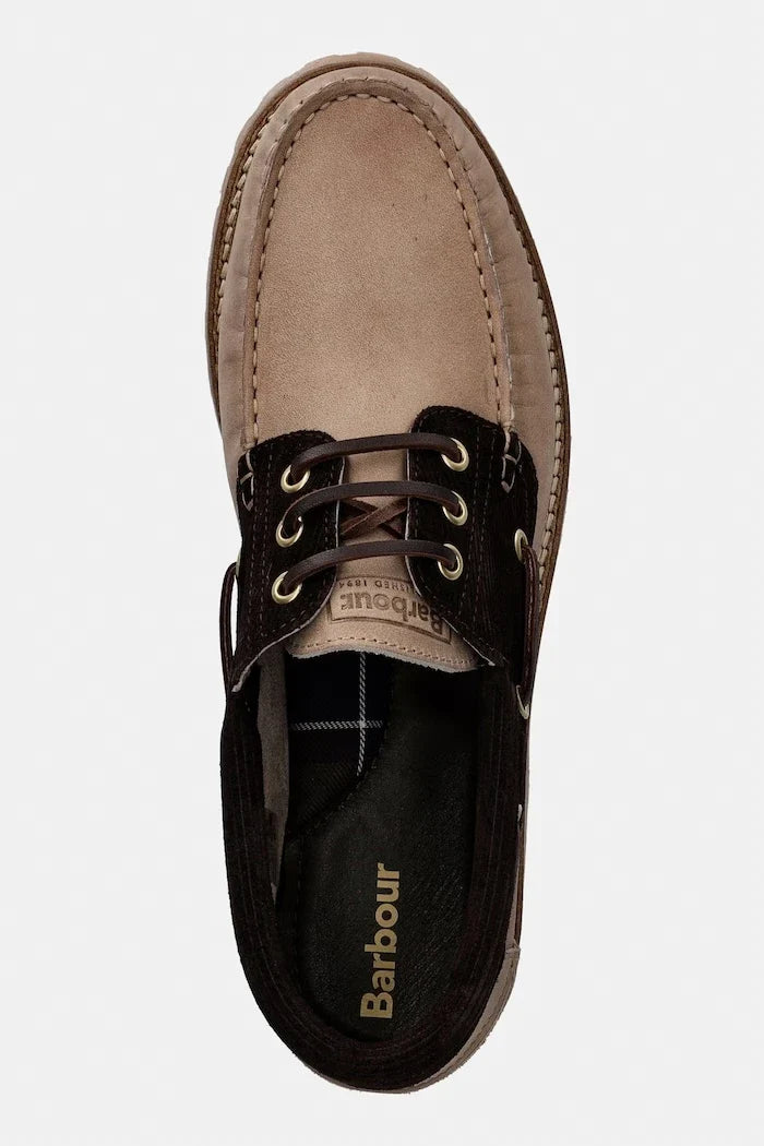 Mocasín de cubierta de cuero Barbour para hombre