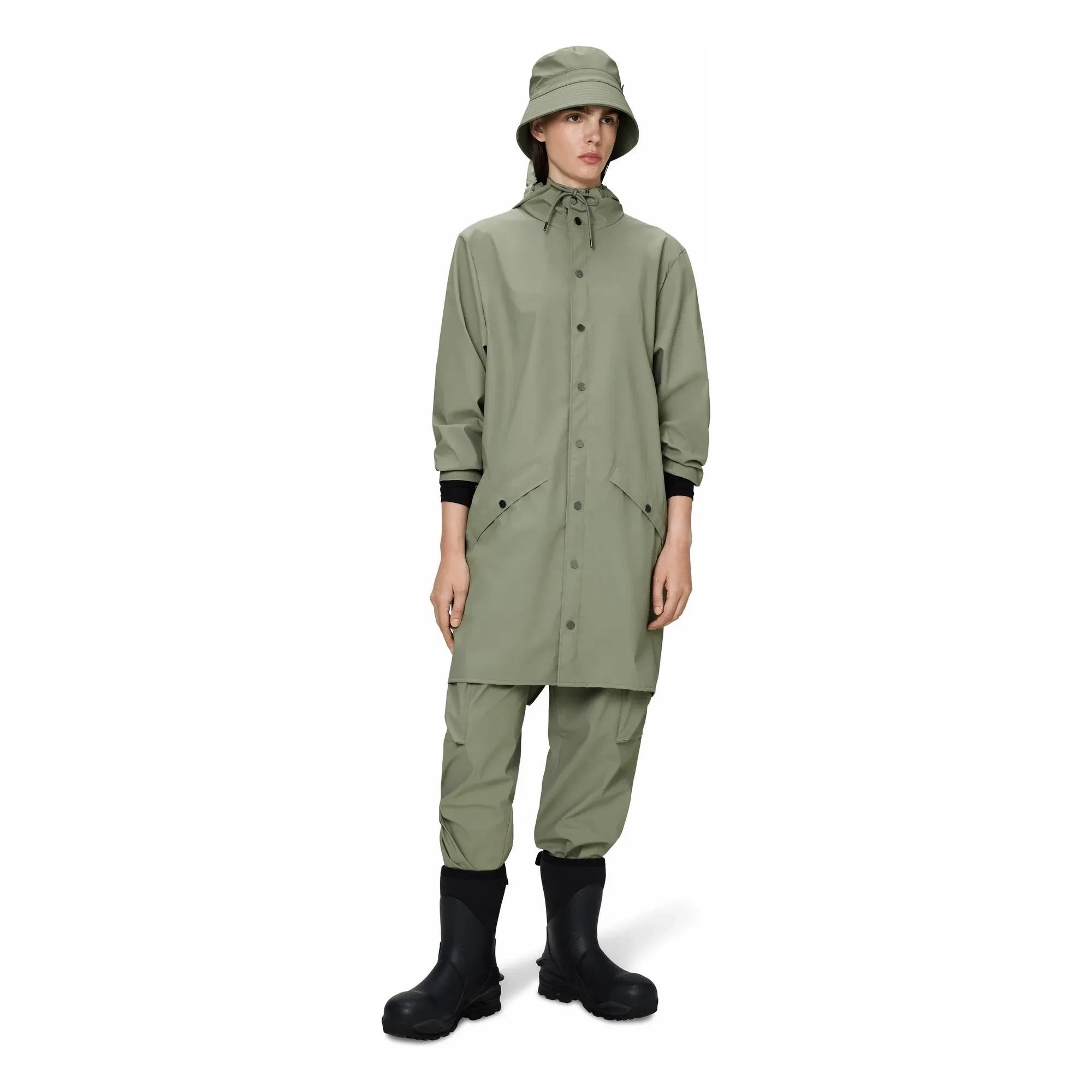 Rains - Gabardina larga W3 | Caqui claro
