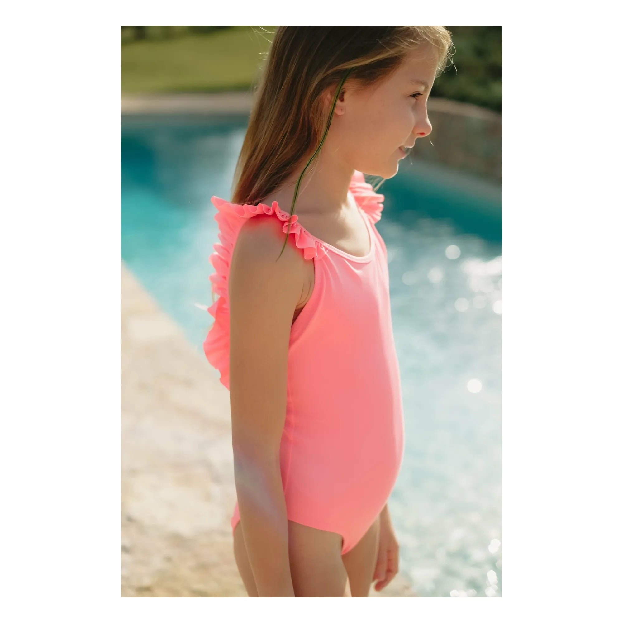 Lison Paris - Bañador de 1 pieza Anti-UV con fibras recicladas | Coral