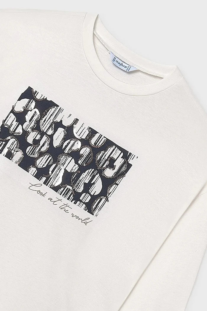 Blusa de algodón de manga larga Mayoral