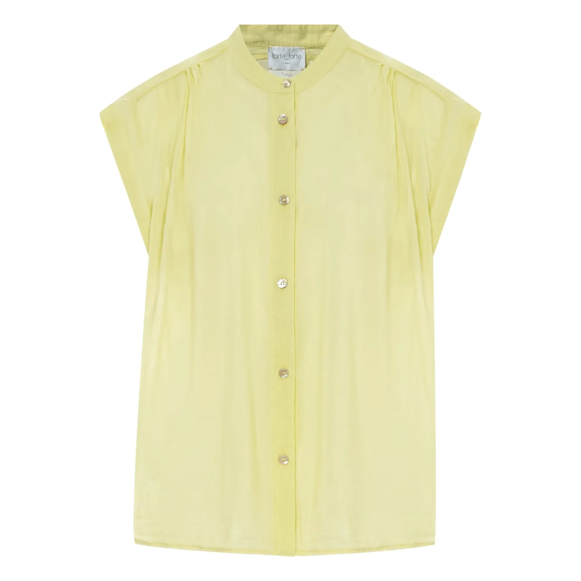Forte Forte - Blusa de voile de algodón y seda | Amarillo