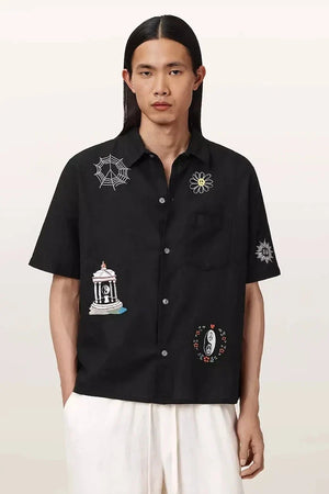 Camisa de lino AllSaints KARLTON