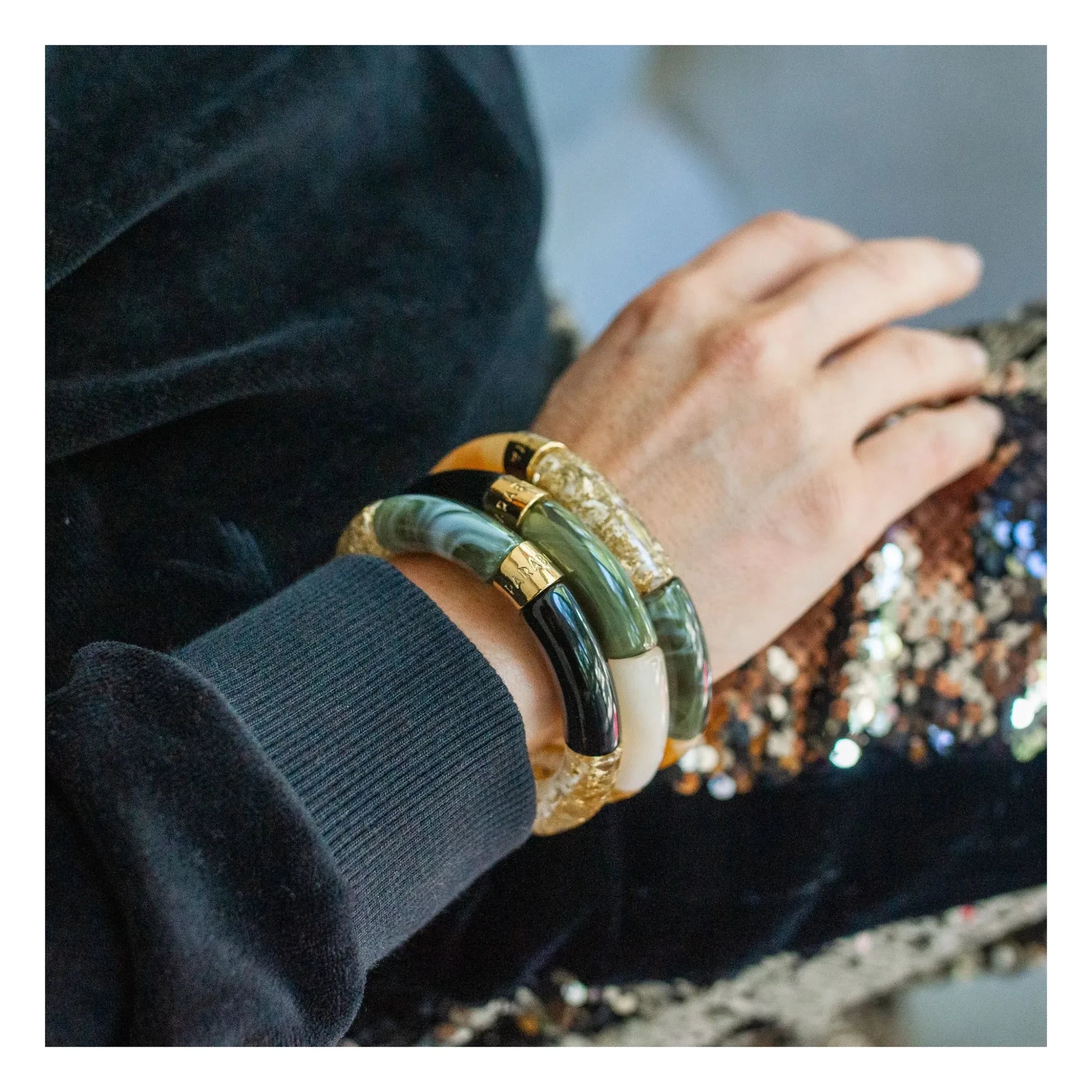 Parabaya - Pulseras Trio Black Night | Negro