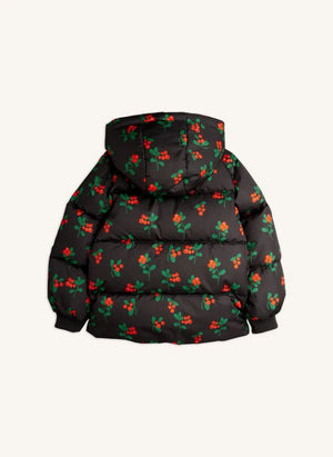 Mini Rodini - Lingonberries şişme mont | Siyah