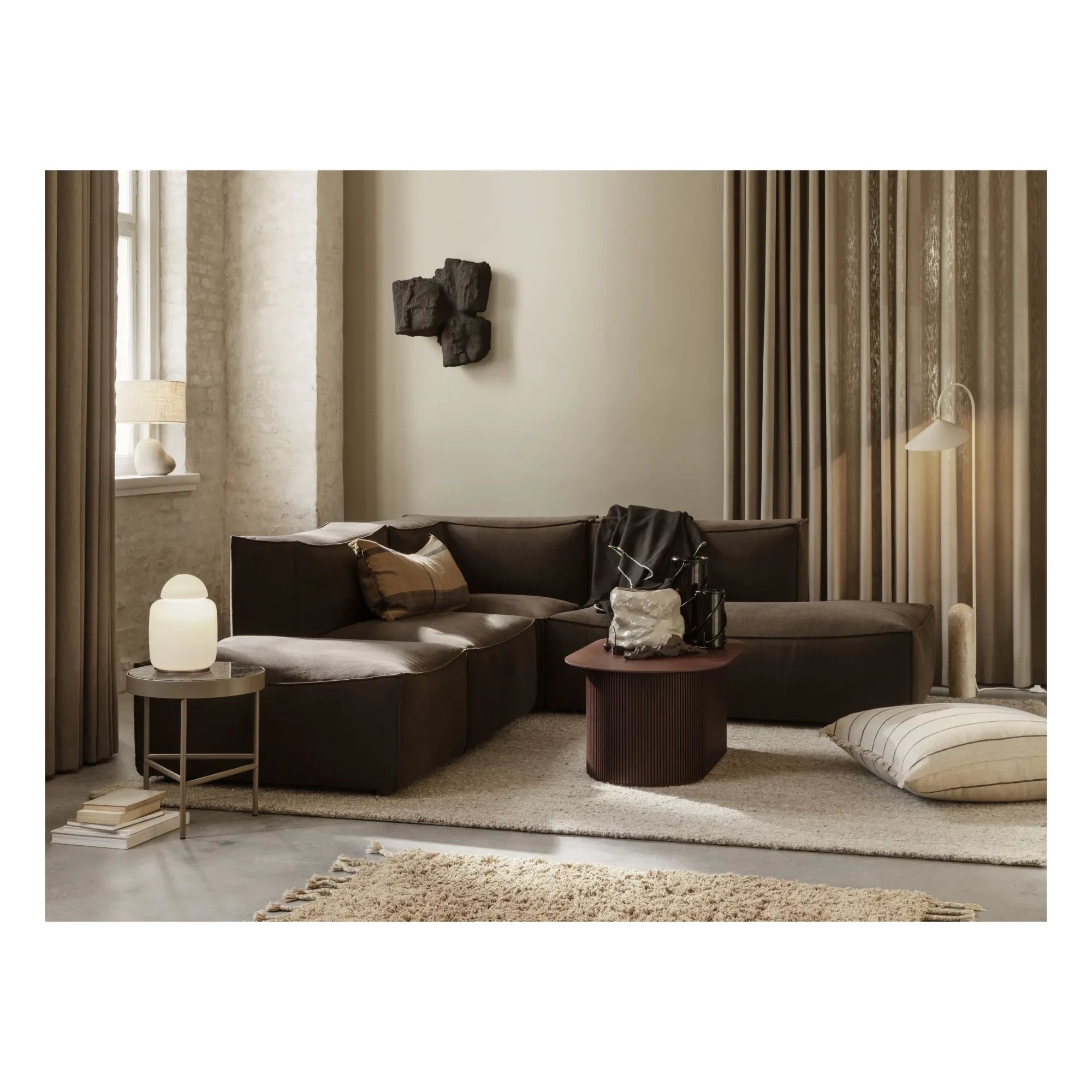 Ferm Living - Sofá esquinero Catena Connect | Marrón