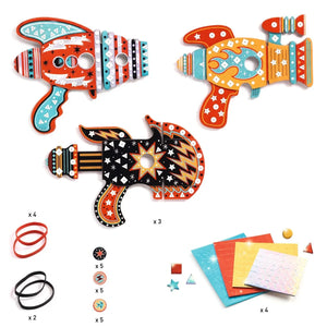 Djeco - Süslemek İçin DIY Kit - Kosmik Launchers