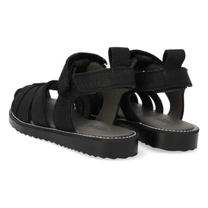 Angulus - Sandalias de nobuk de durazno | Negro