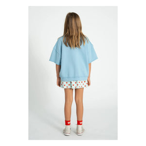Piupiuchick - Falda Corazón Twill Azul Claro