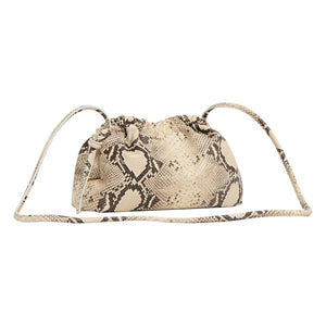 Mansur Gavriel - Bolso Mini Cloud Clutch Piel Grabada Serpiente | Beige