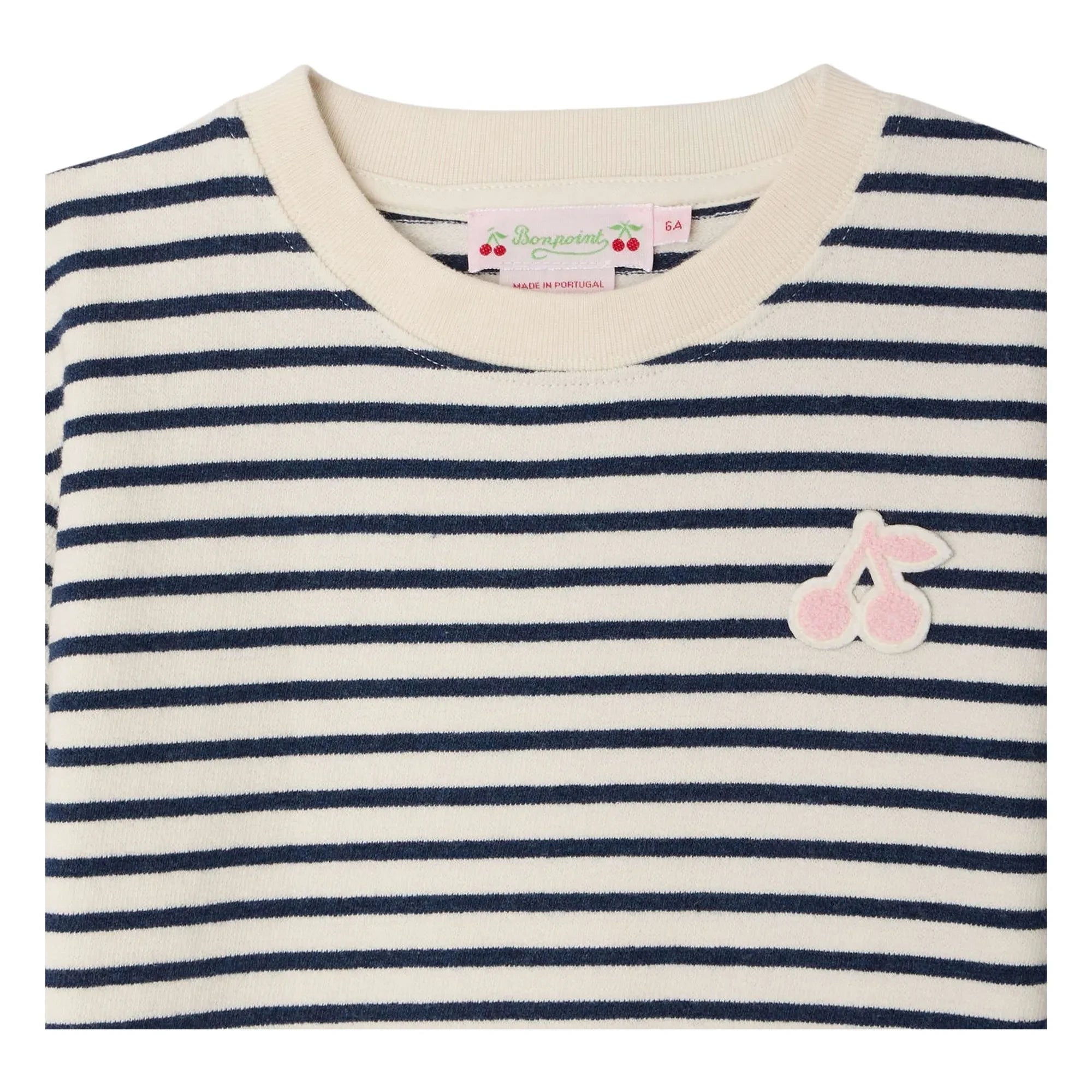 Bonpoint - Camiseta de rayas lila | Crudo