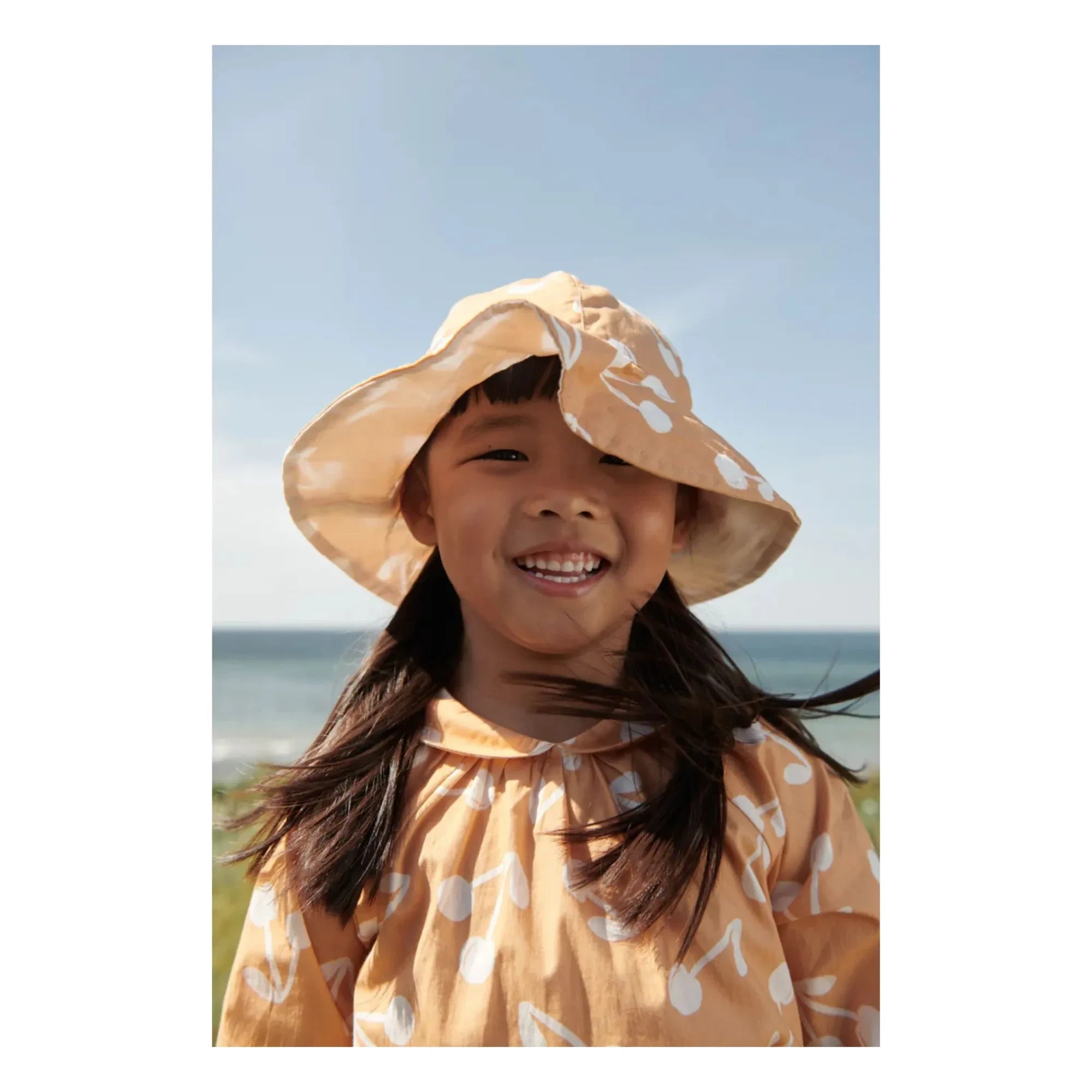 Gorro Amelia de algodón orgánico de doble cara de Liewood | Albaricoque