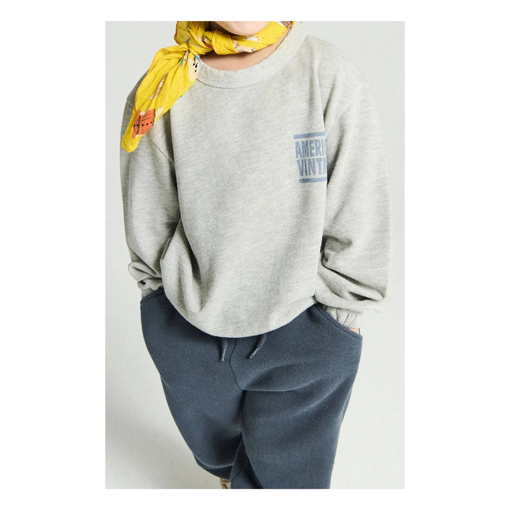 American Vintage - Sudadera Zofbay | Gris jaspeado