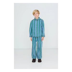 Tinycottons - Camisa vaquera a rayas | Azul