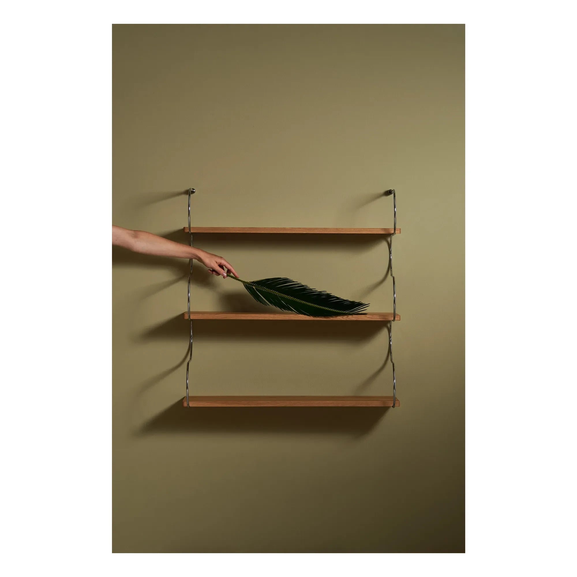 Schneid Studio - Estante de roble Onda | Cromo
