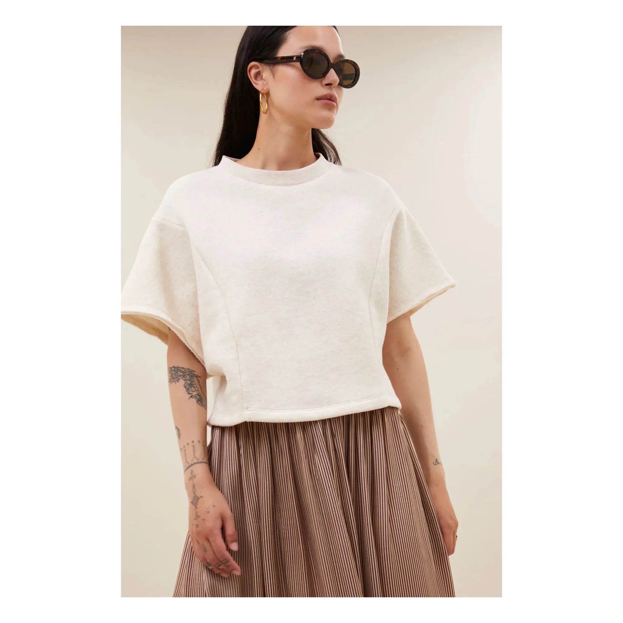 Falda a rayas Bar - Reva | Rosa/Rojo