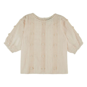 Emile et Ida - Blusa de algodón bordada | Crema