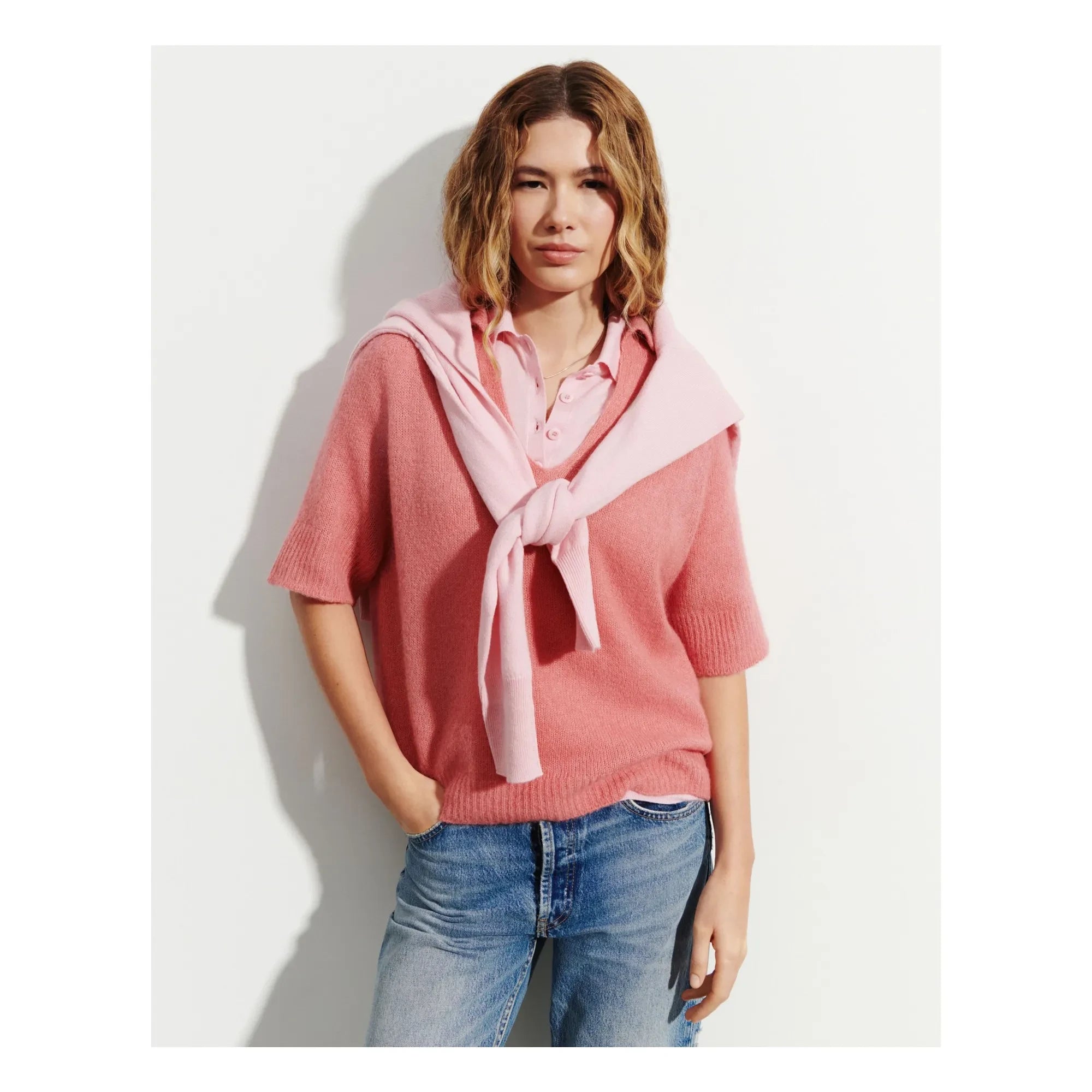 Bompard - Polo de alpaca y cachemira de seda | Rosa caramelo