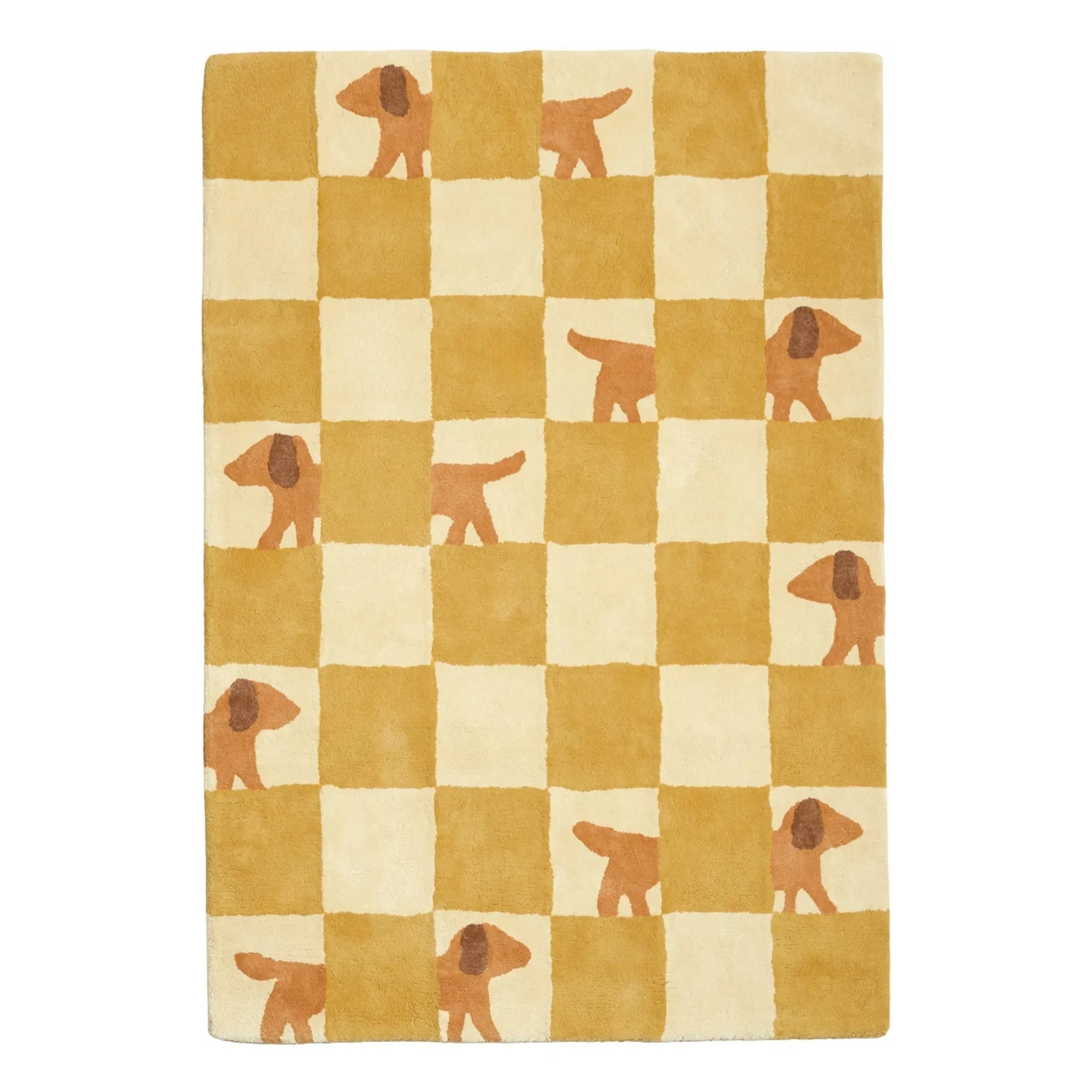 Bleuu-studio - Alfombra Walter Damier | Mostaza