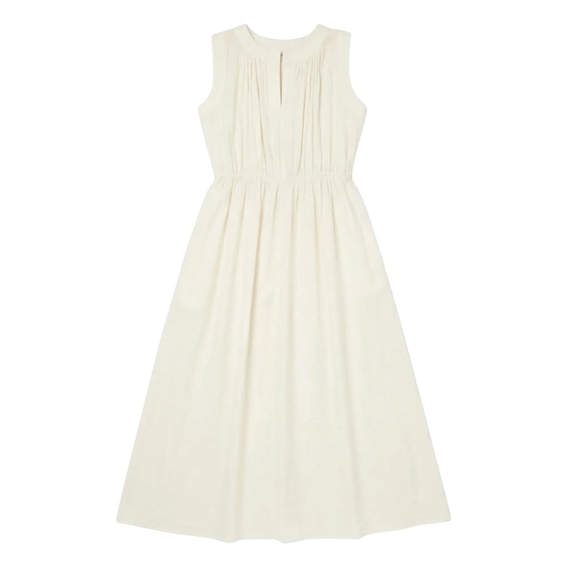 BELLEPIECE - Vestido de gasa de algodón rosa | Crudo