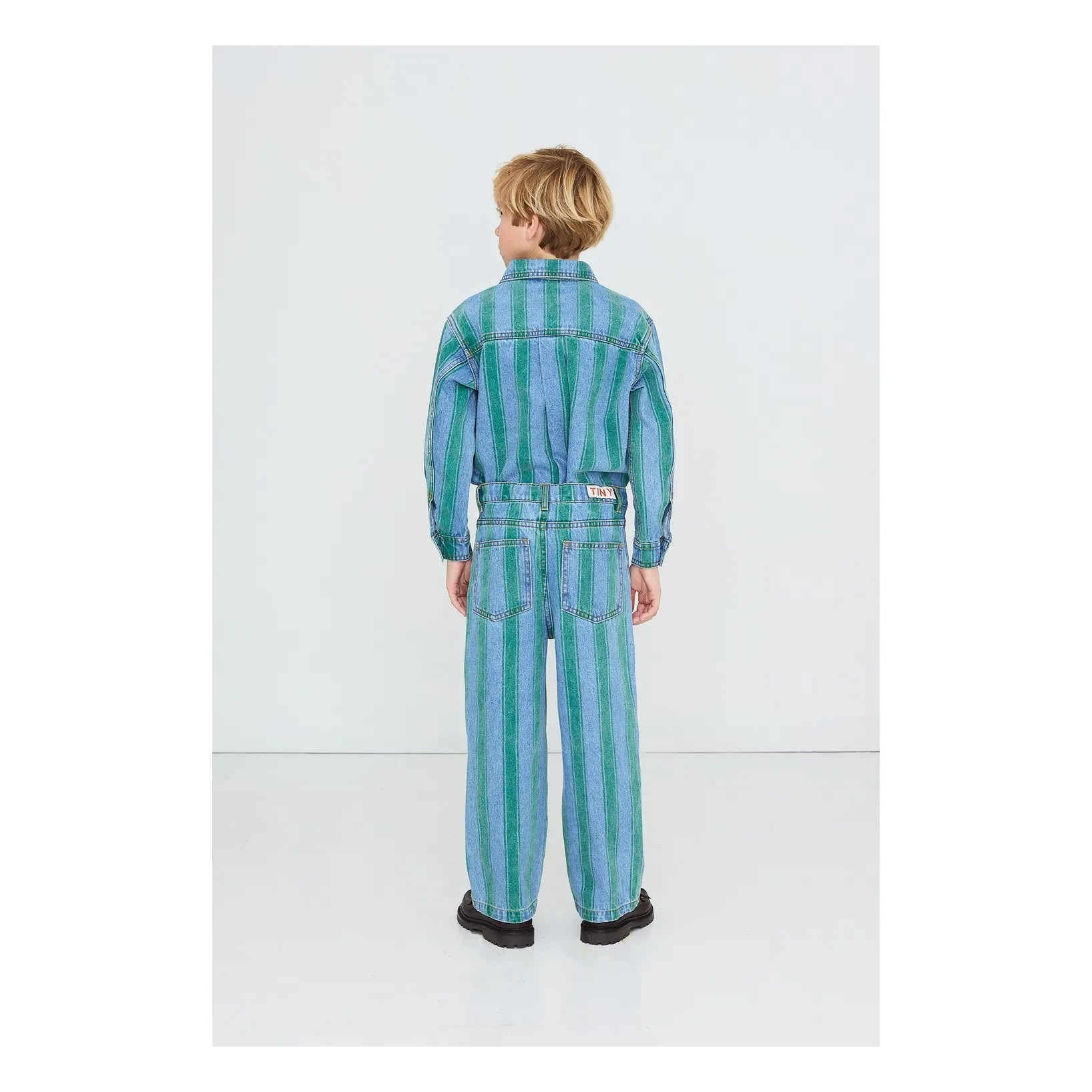 Tinycottons - Camisa vaquera a rayas | Azul
