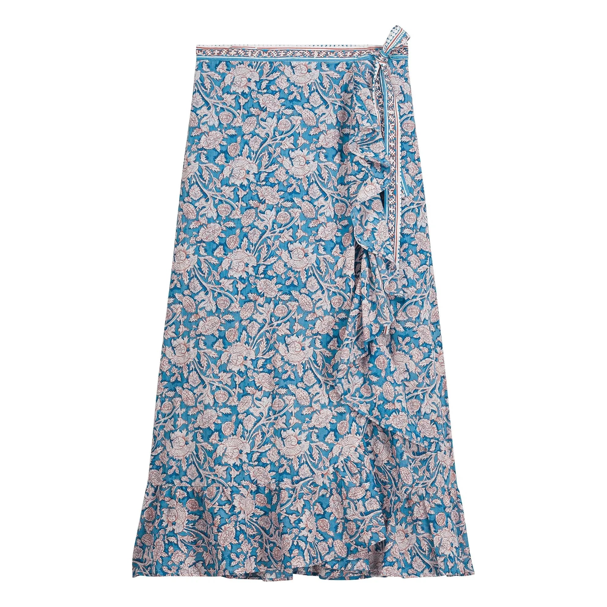 Louise Misha - Falda Imelda Algodón orgánico | Azul