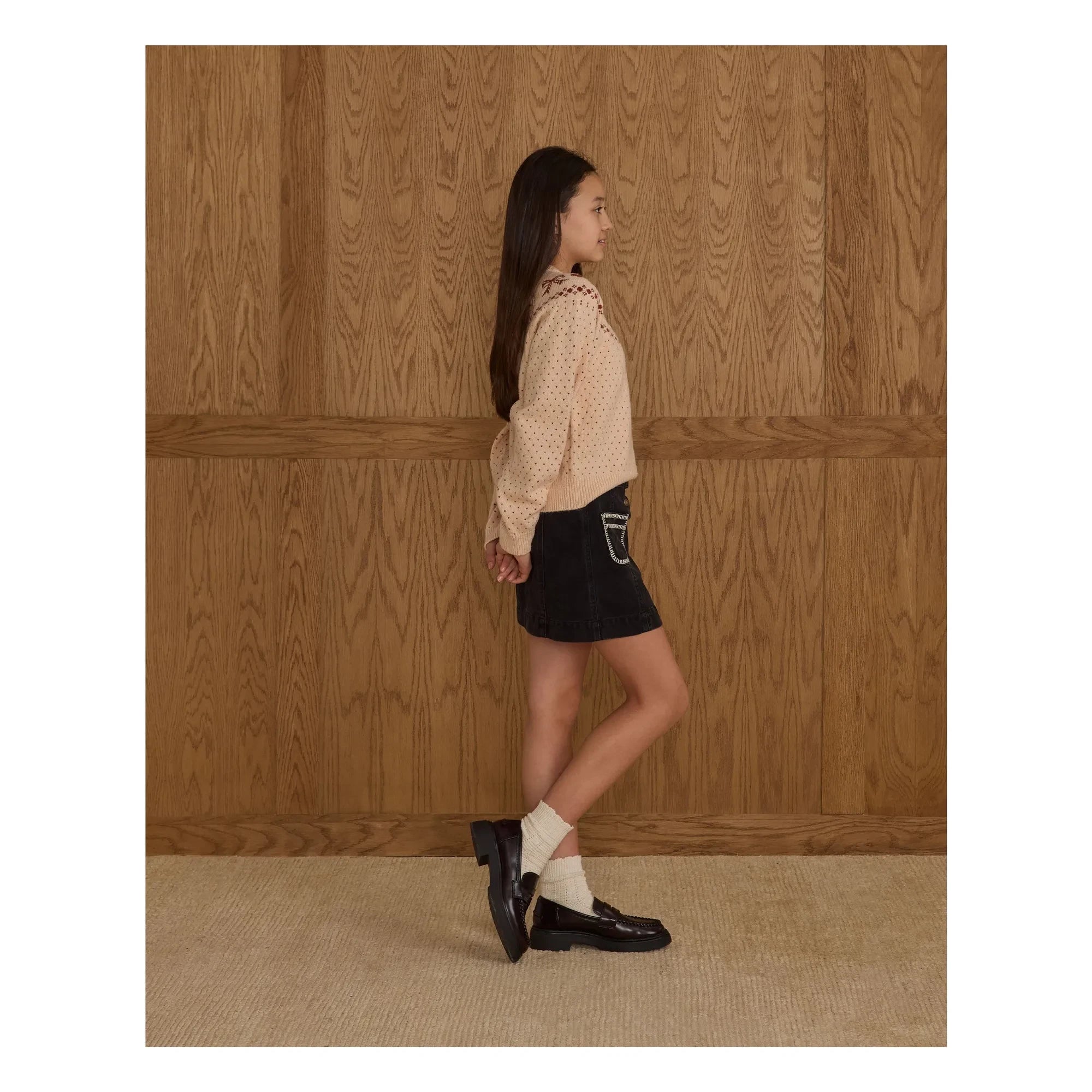 Rylee + Cru - Fair Isle Fiyonklu kazak | Pudra pembesi