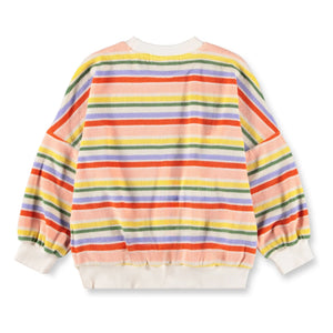 Molo - Marika sudadera de algodón orgánico a rayas | Naranja