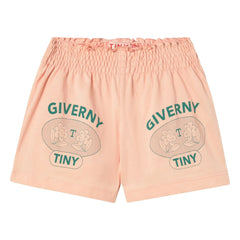 Tinycottons - Pantalón corto con volantes de algodón orgánico Giverny | Rosa claro
