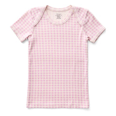 Soor Ploom - Camiseta de algodón orgánico Baby Vichy | Rosa