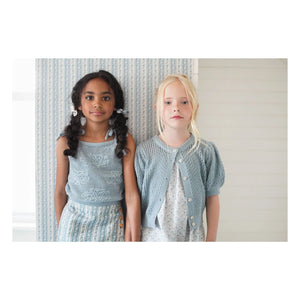 Soor Ploom - Camiseta de algodón orgánico June Fleurs | Azul hielo