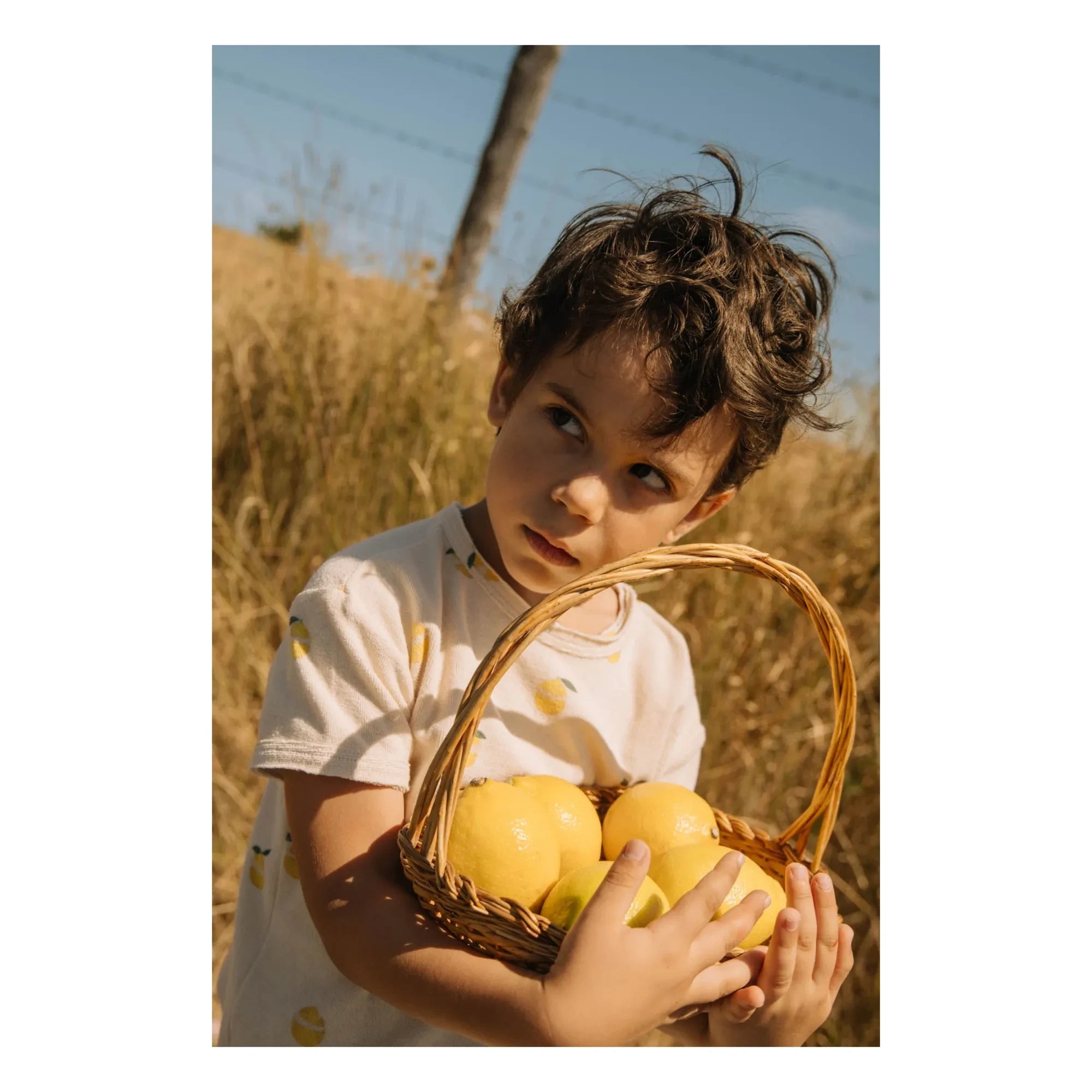 Studio Bohème - Camiseta de algodón orgánico Essential Lemons | Crudo