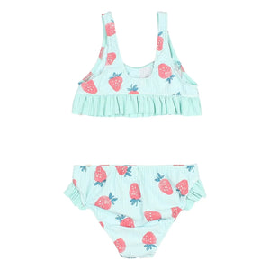 Búho - Bañador acanalado con volantes y estampado de fresas | Aqua
