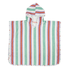 Jera Mini - Poncho de baño con capucha a rayas