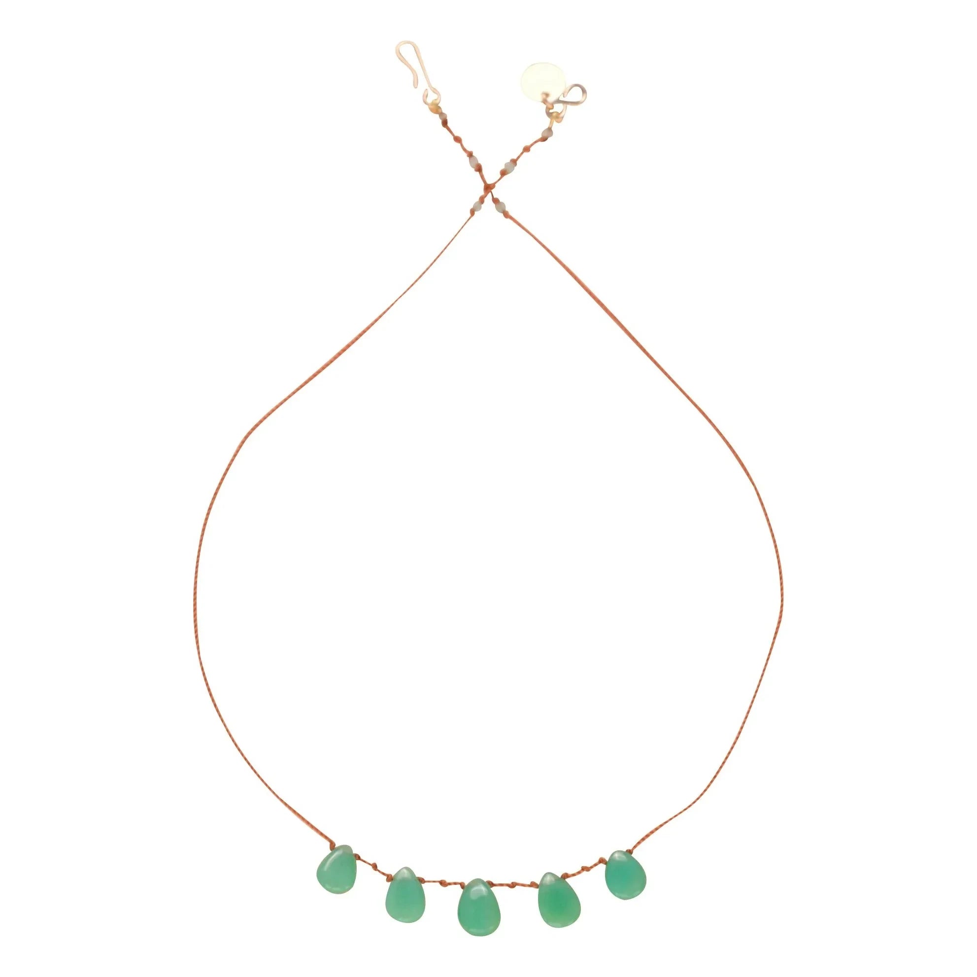 Ivarene - Collar de 5 Gotas | Crisoprasa
