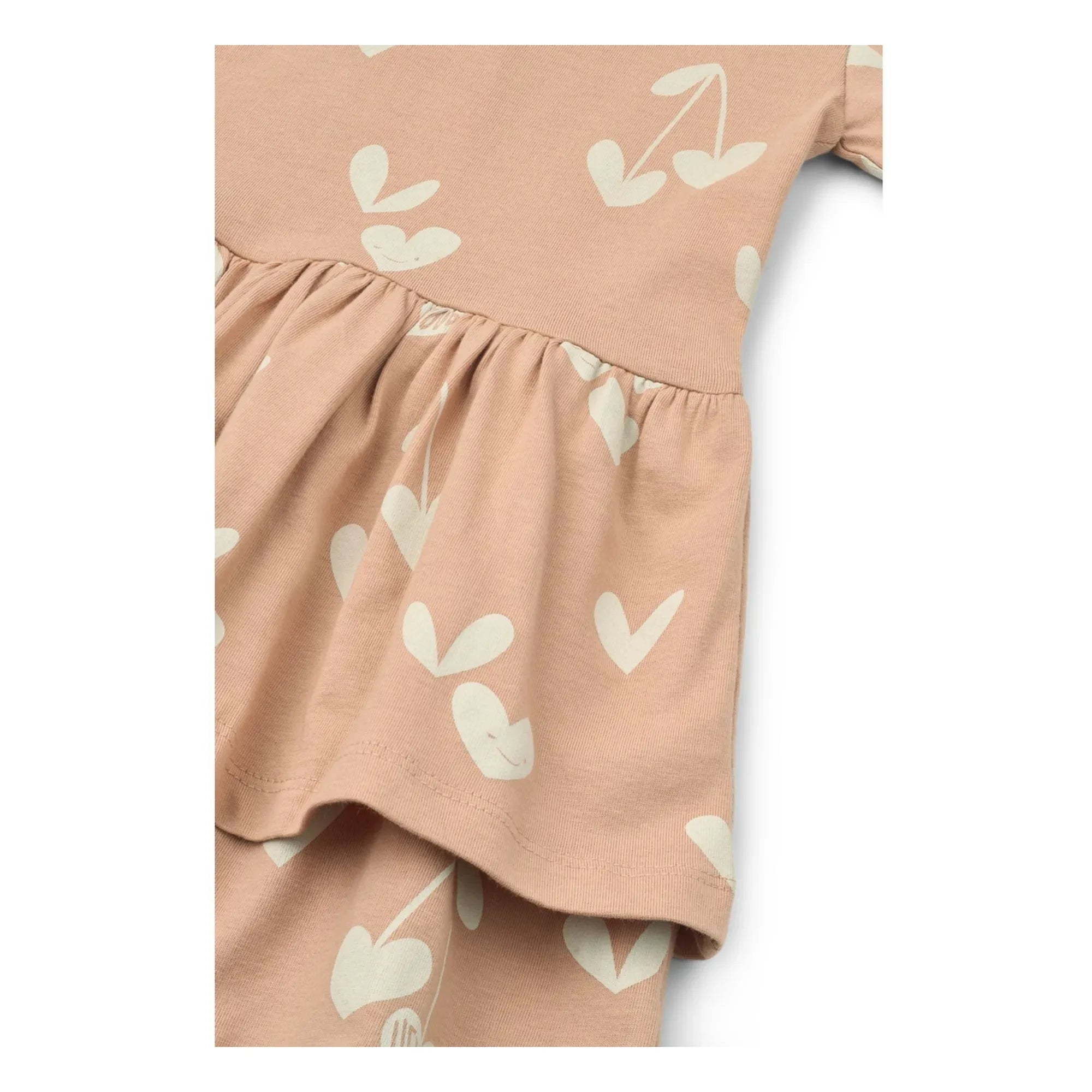 Liewood - Vestido de algodón orgánico Mindy Hearts | Melocotón