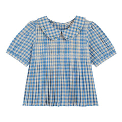 Emile et Ida - Blusa Vichy Lagon | Azul
