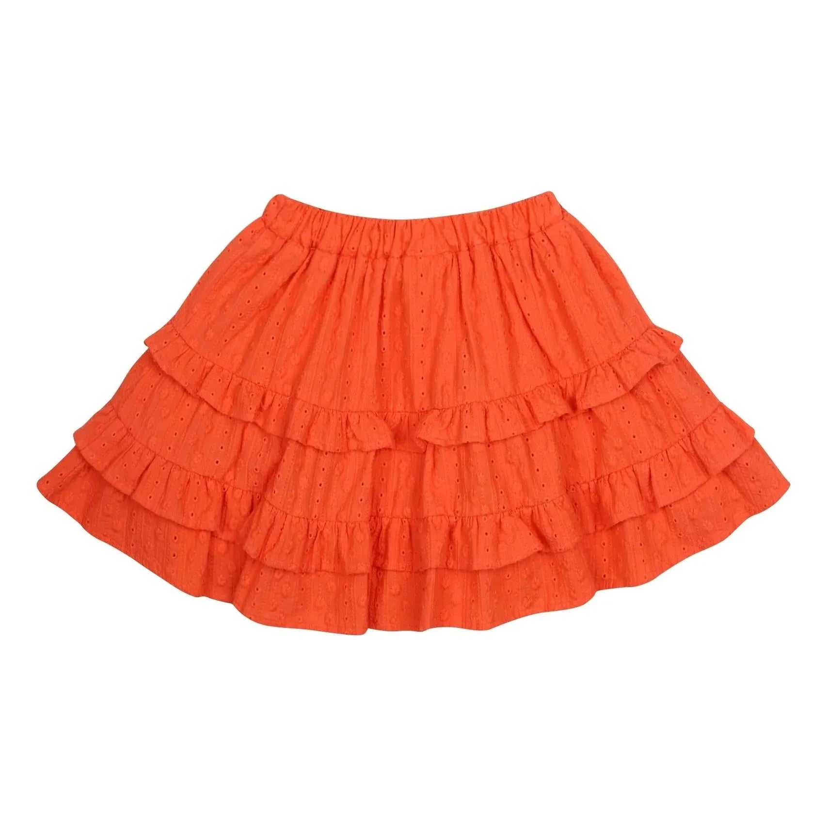 Jelly Mallow - Falda Fruncida Cereza | Naranja