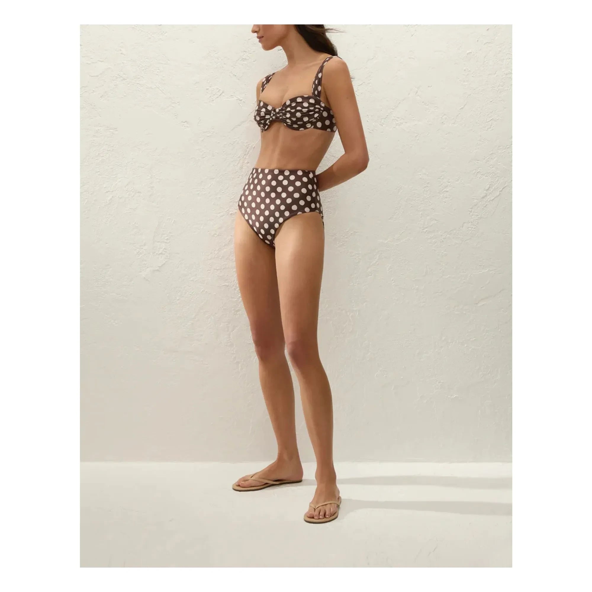 - Traje de baño de lunares Afonso | Chocolate