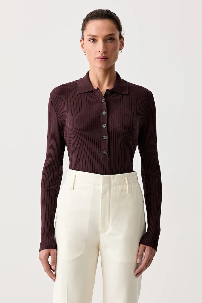 Blusa de algodón de manga larga para mujer