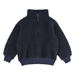 Emile et Ida - Midnight blue Sherpa fermuarlı sweatshirt