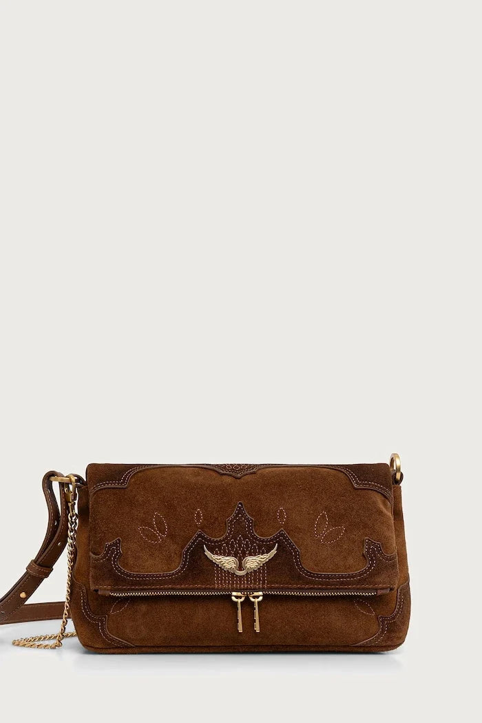 Bolso cruzado de ante para mujer ROCKY